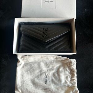 YSL Cassandre WOC caviar leather with dark hardware